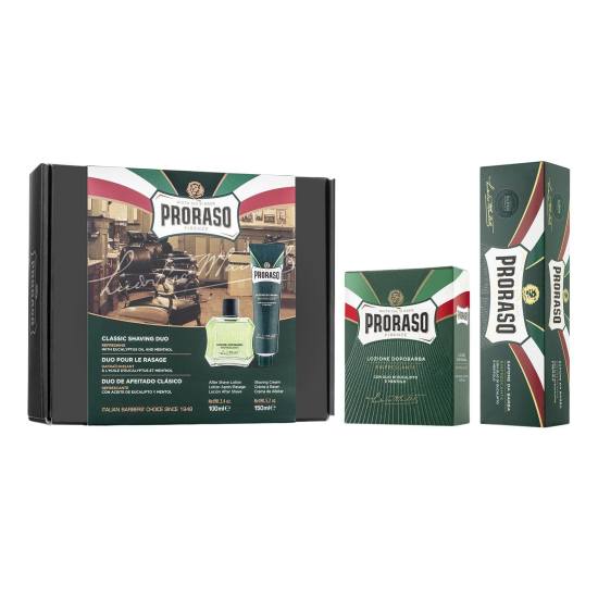 Proraso - Duo Pack barberkrem og aftershave Eukalyptus og mentol