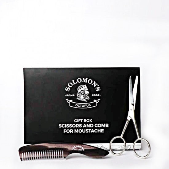 Solomon's Moustache Scissors & Comb Set